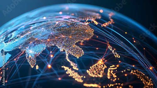 Global Network Asia Pacific Region Illustration