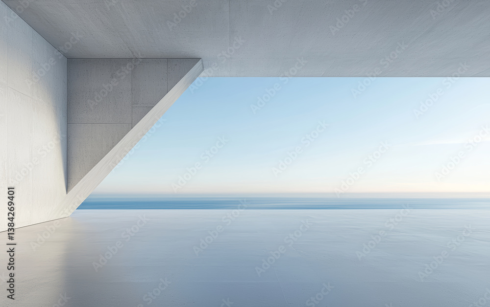 Obraz premium Minimalist modern architecture and spatial structure 