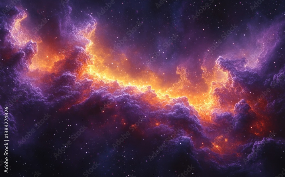 Fototapeta premium Cosmic Nebula Interstellar Cloud Stars Deep Space Galaxy Universe