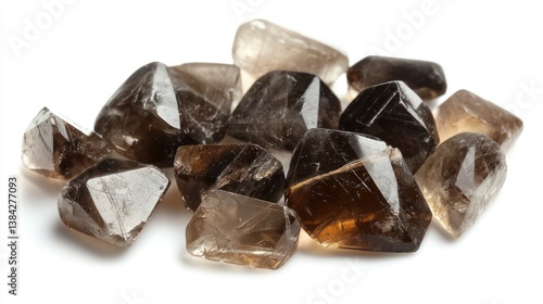 Smoky Quartz isolated on white background
