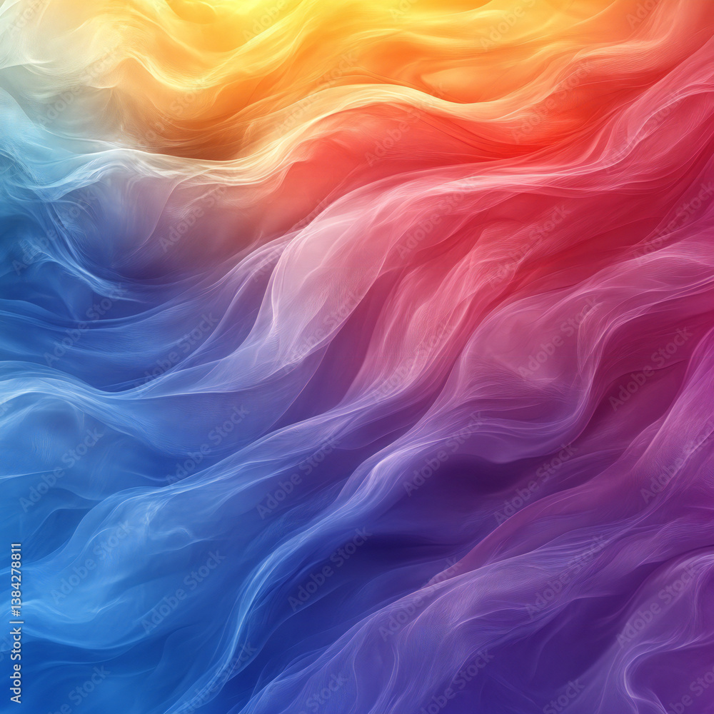 Fototapeta premium Abstract rainbow gradient with soft, dreamy transitions between colors