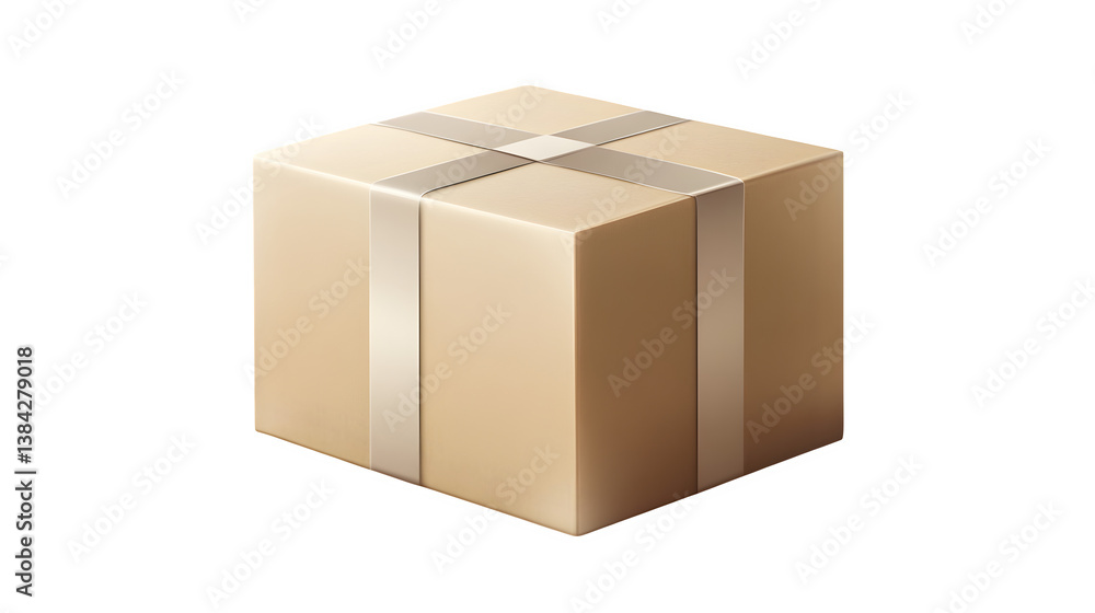 Obraz premium Packing box isolated on transparent background