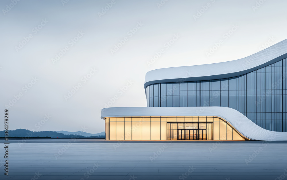 Obraz premium Minimalist modern architecture and spatial structure 