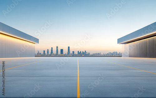 Minimalist modern architecture and spatial structure
