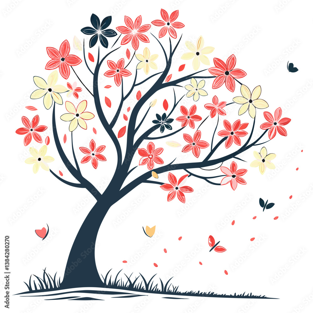 Fototapeta premium tree with flowers