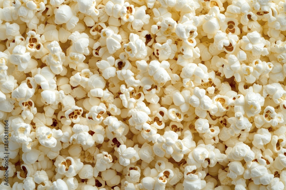 Fluffy white and golden-brown popcorn kernels close-up a soft background for textured designs Fluffy white and golden-brown popcorn kernels close-up a soft background for textured designs