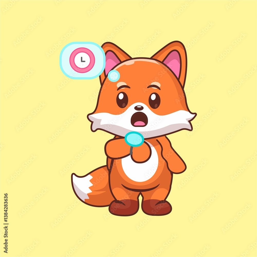 Fototapeta premium Fox at Work Illustration