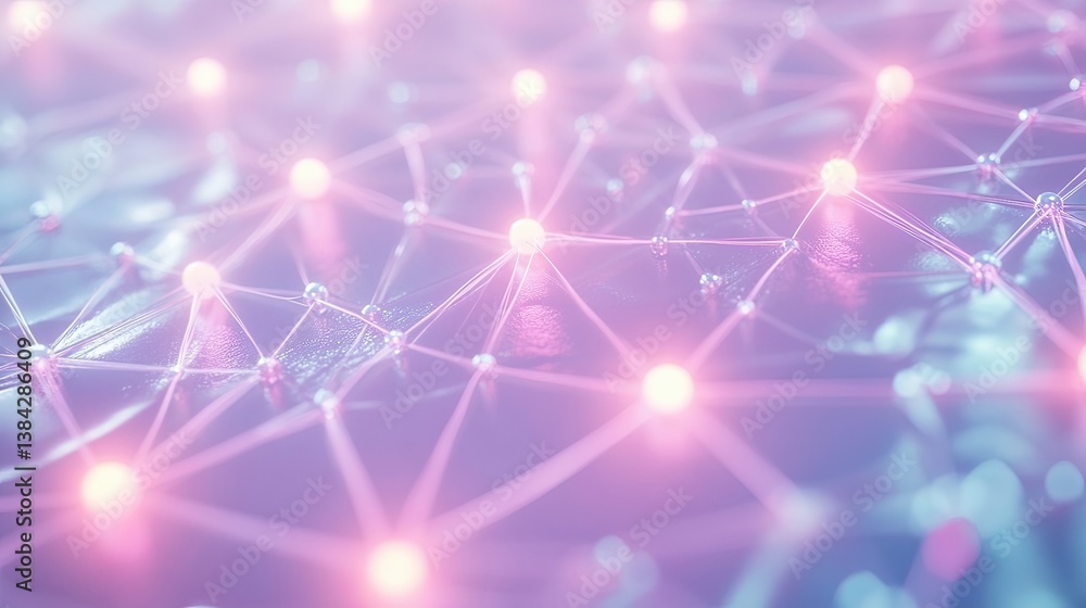 Fototapeta premium Abstract network visualization of digital connections in technology hub infographic