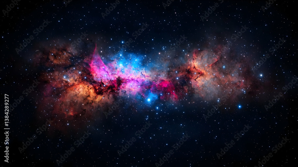 Fototapeta premium Colorful Nebula In Deep Space