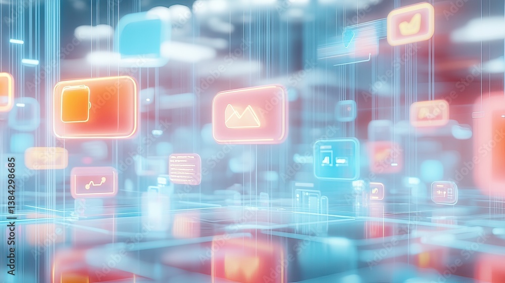 Futuristic data visualization in virtual spaces cloud environments for transformation Futuristic data visualization in virtual spaces cloud environments for transformation