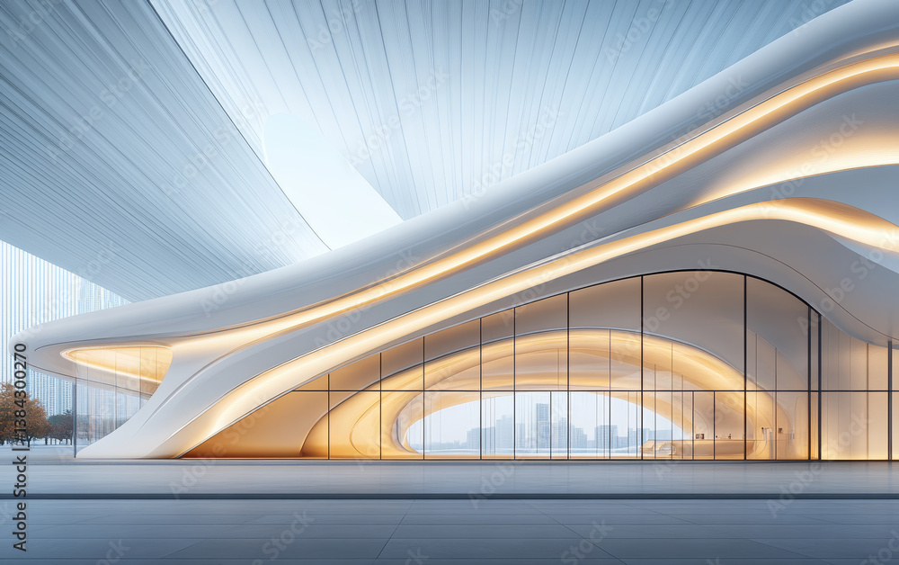 Obraz premium Minimalist modern architecture and spatial structure 