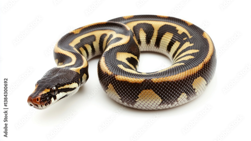 Obraz premium Python isolated on white background