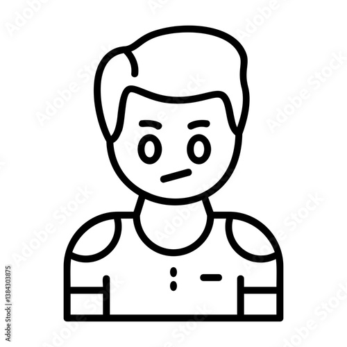 Annoyance Outline Style Emotion Icon