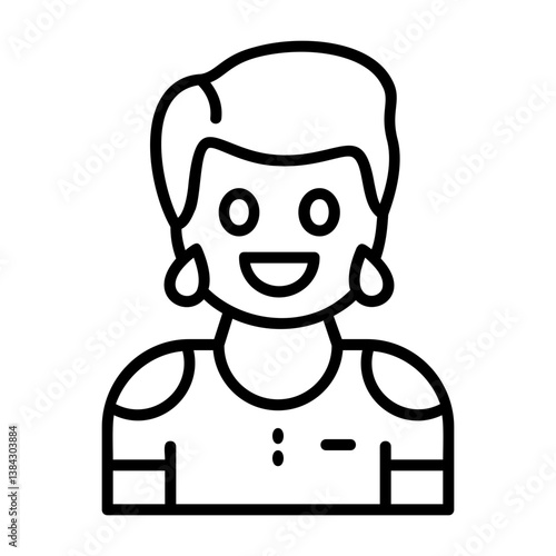 Jubilation Outline Style Emotion Icon