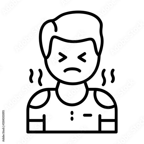 Discomfort Outline Style Emotion Icon