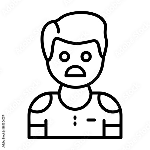 Vexation Outline Style Emotion Icon