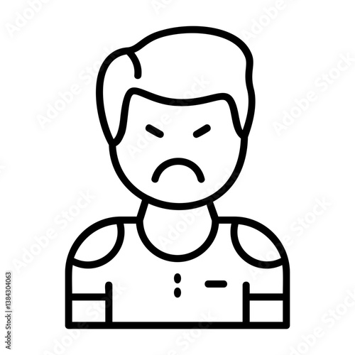 Impatience Outline Style Emotion Icon