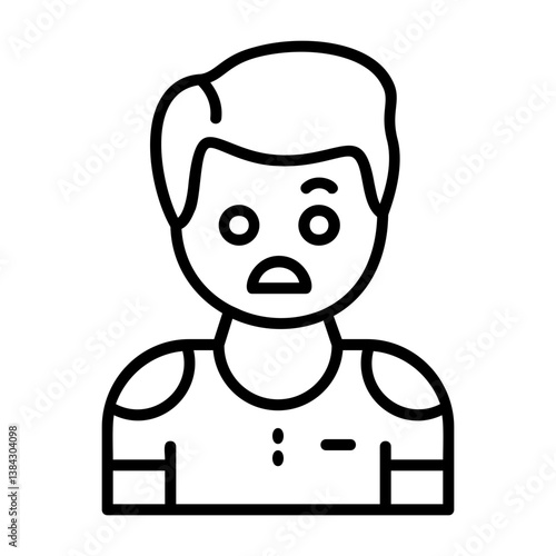 Displeasure Outline Style Emotion Icon