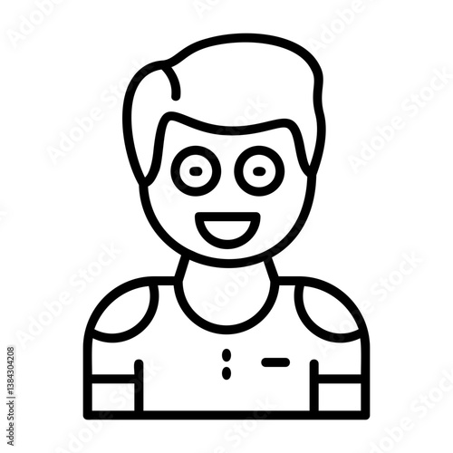 Enthusiasm Outline Style Emotion Icon