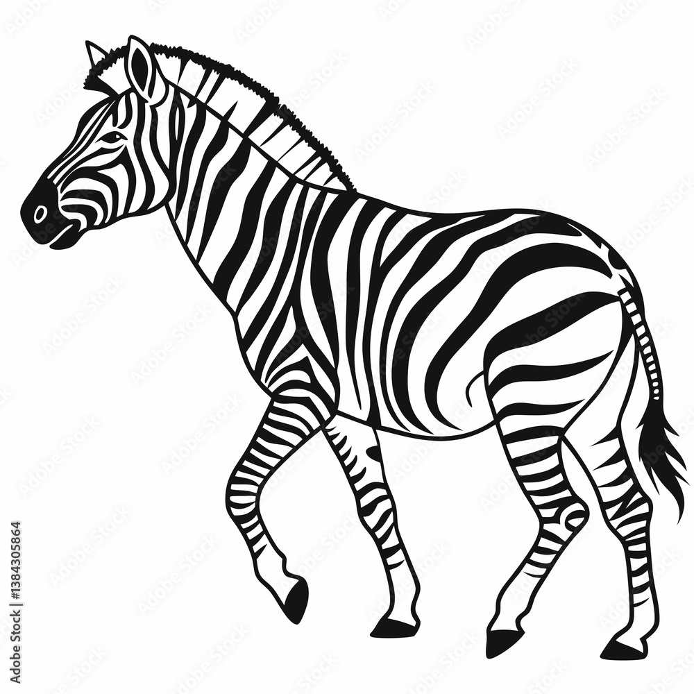 Fototapeta premium zebra vector illustration