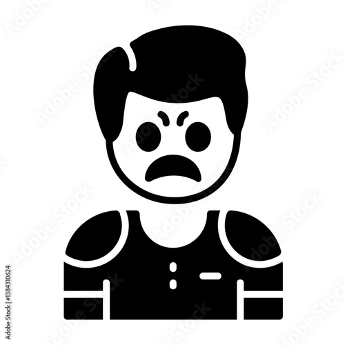Anger Solid Style Emotion Icon