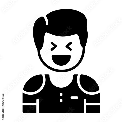 Excitement Solid Style Emotion Icon