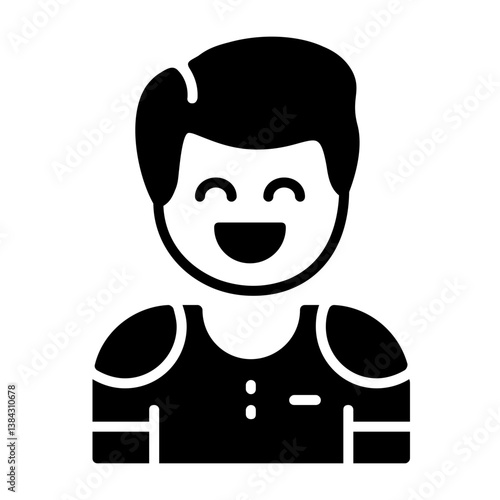 Enthusiasm Solid Style Emotion Icon