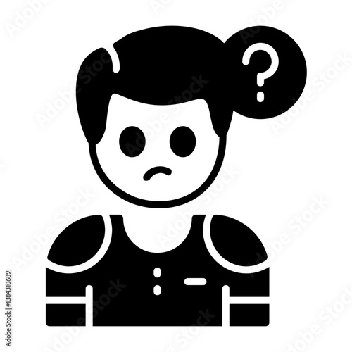 Confusion Solid Style Emotion Icon