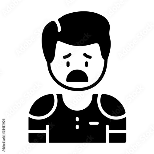 Nervousness Solid Style Emotion Icon