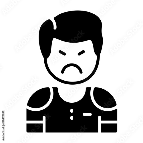 Impatience Solid Style Emotion Icon