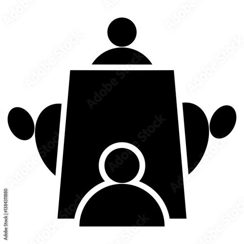 Online Learning Glyph Black Icon