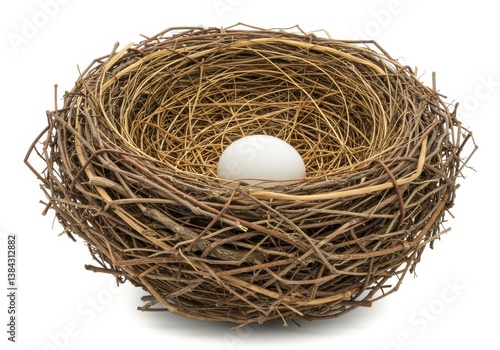 Bird s nest intricately woven