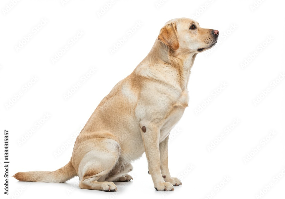 Golden labrador side view sitting Golden labrador side view sitting