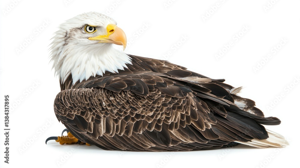 Obraz premium Bald Eagle isolated on white background