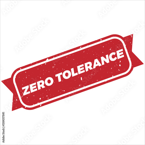 Zero Tolerance round stamp icon grunge distressed style