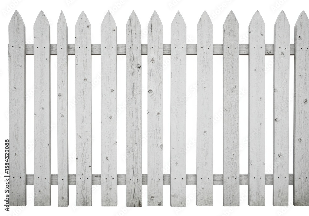 White wooden fence picket weathered White wooden fence picket weathered