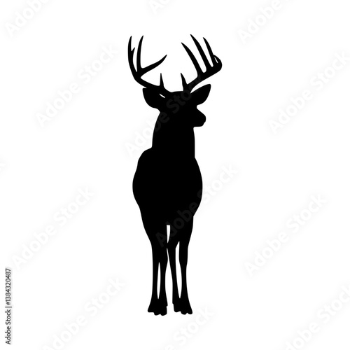 Majestic Deer Silhouette Image | Forest Animal Shadow
