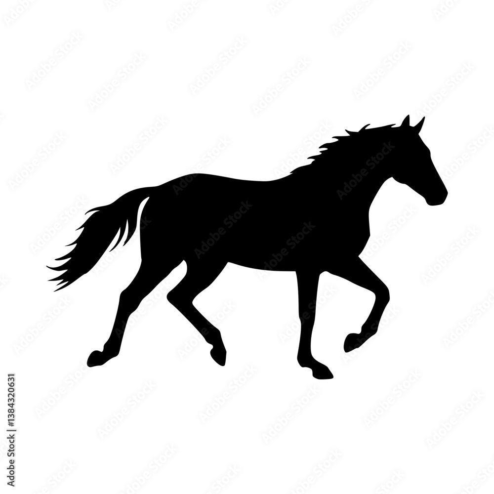 Powerful Horse Silhouette Image | Equine Shadow Art Powerful Horse Silhouette Image | Equine Shadow Art