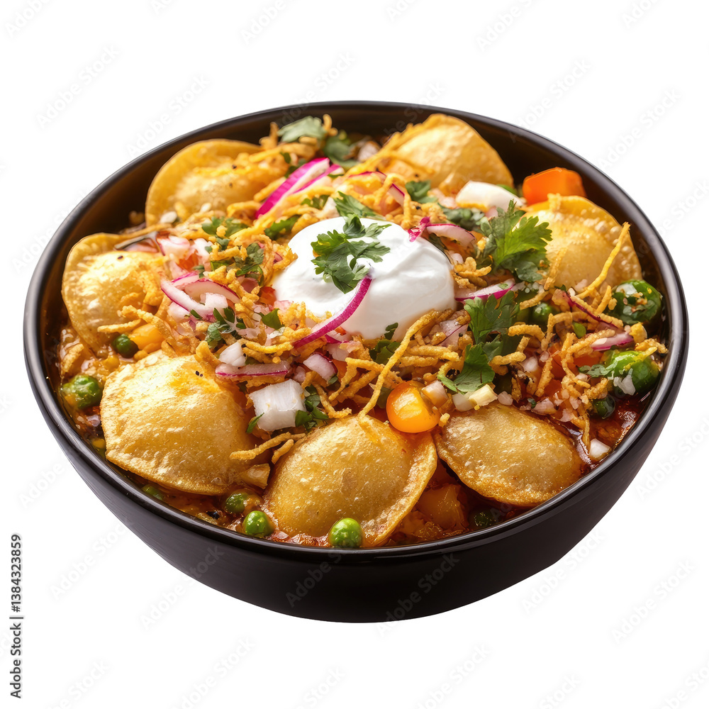 Spicy Indian Chaat on transparent background Spicy Indian Chaat on transparent background