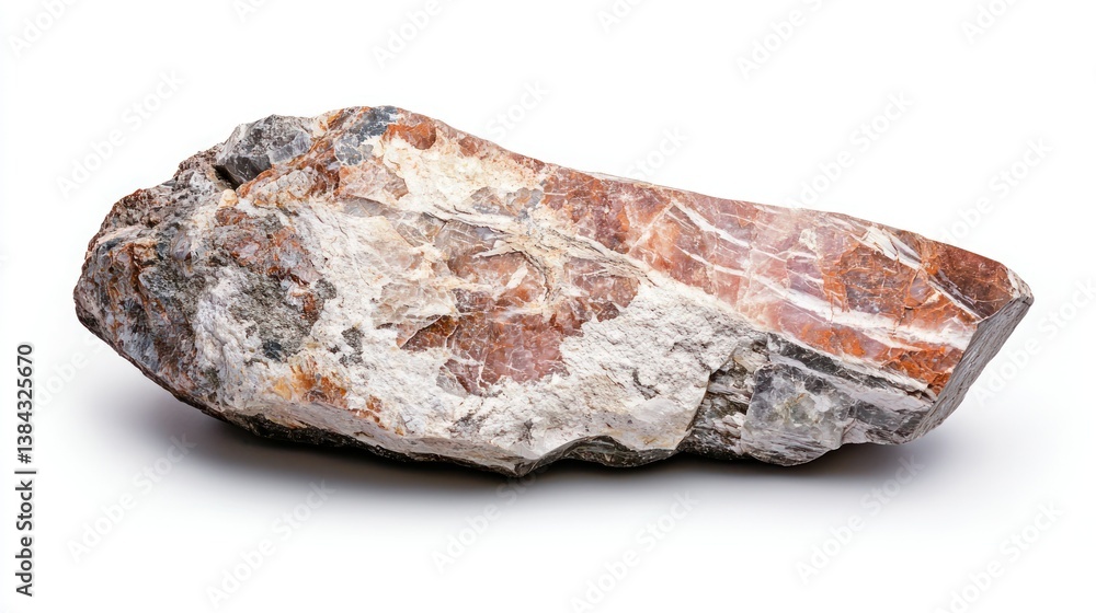 Chert isolated on white background Chert isolated on white background