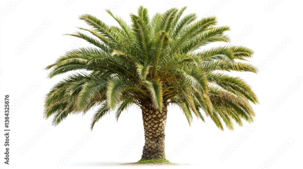 Obraz premium Chilean Wine Palm (Jubaea chilensis) isolated on white background