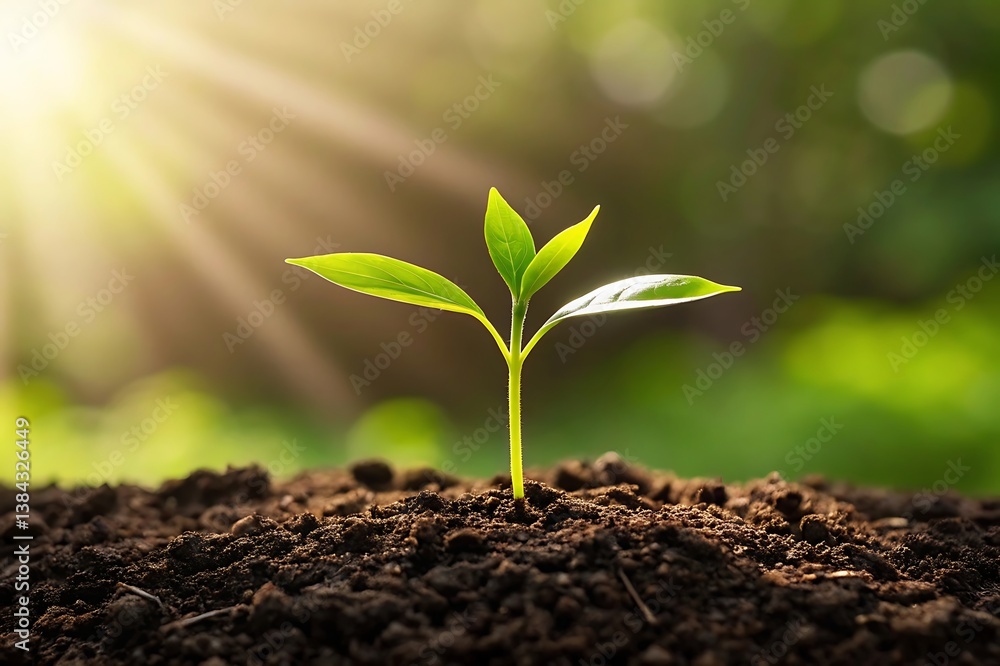 A small green plant emerging from fertile soil, illuminated by sunlight, symbolizing new growth, nature, and environmental vitality.
A small green plant emerging from fertile soil, illuminated by sunlight, symbolizing new growth, nature, and environmental vitality.
