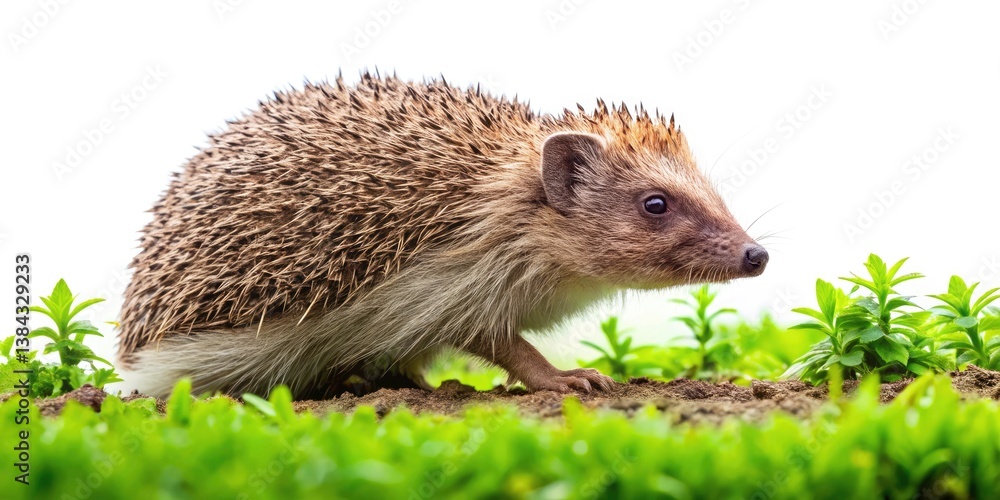Fototapeta premium Night Garden Hedgehog Photography, Amazing Hedgehog Pictures, Dark Garden Wildlife, Nocturnal Hedgehog, Hedgehog Night Scene