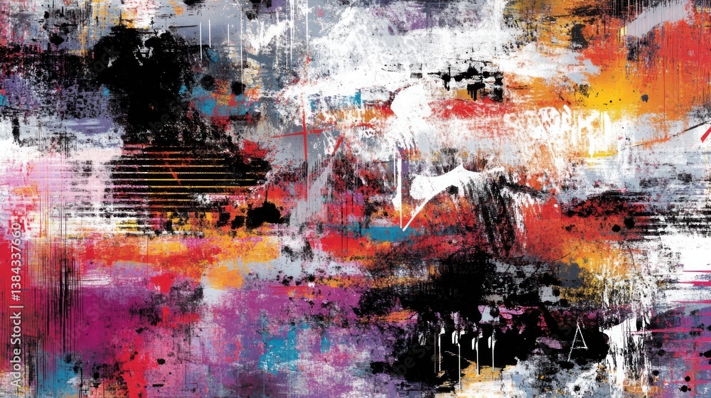 Abstract urban street art explosion Abstract urban street art explosion