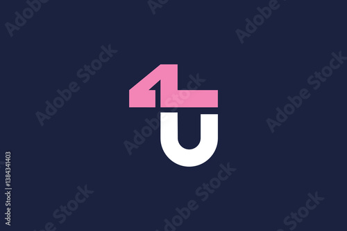 simple 4u logo icon  vector design template  concept