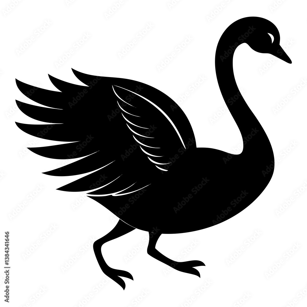 Fototapeta premium black and white goose