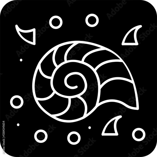 Spiral Fossil Shell Icon