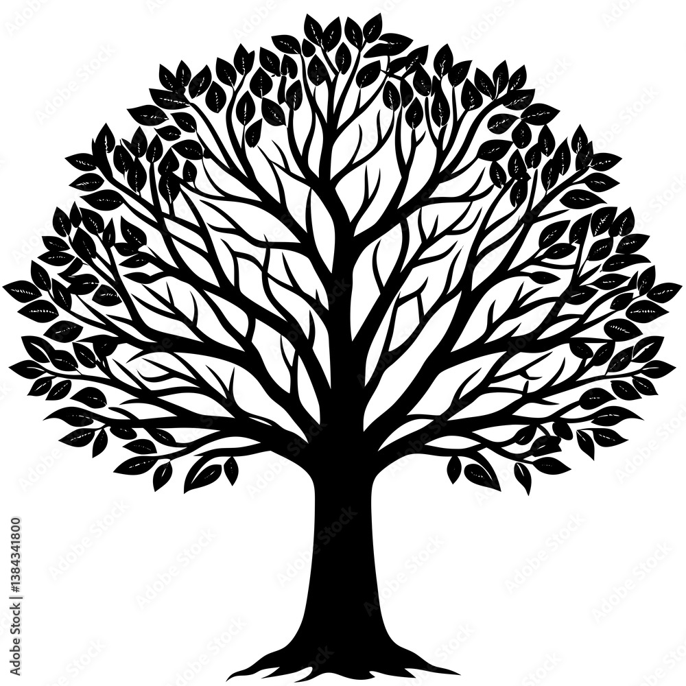 Obraz premium vector tree silhouette