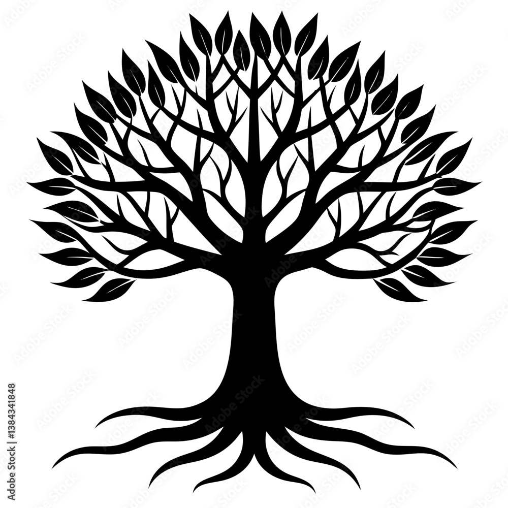 Obraz premium tree silhouette vector