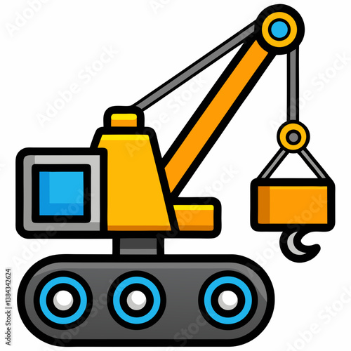 construction crane vector
